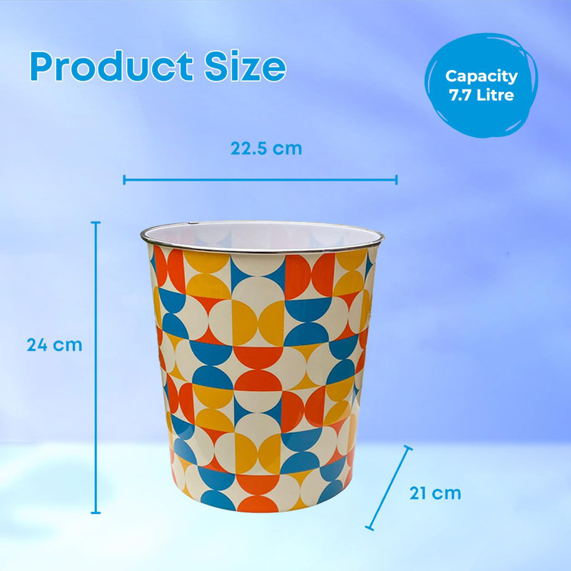 Olethea Plastic Open Waste Bin - 7.7L