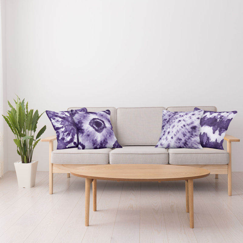 Housse de coussin Montezuma, 18 po x 18 po, Bleu / violet