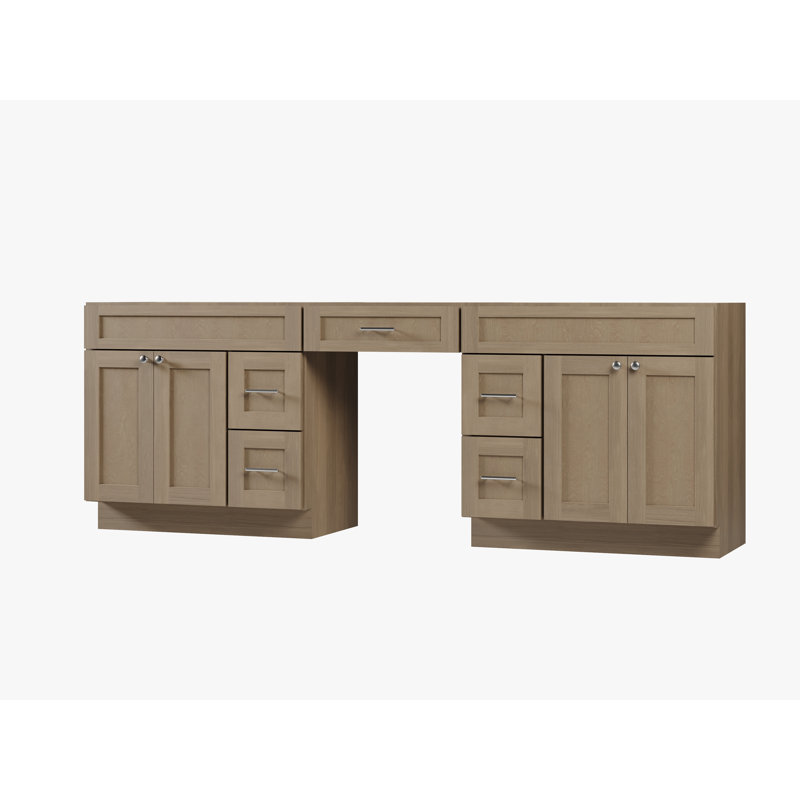Ensemble de meuble-lavabo double 96 po Disar, Chêne naturel