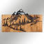 Accessoire mural décoratif en bois, noir et noyer, 22,6 po x 13,0 po | Cadre 100% métal (épaisseur: 0,05 pouce), envers 100% bois (épaisseur: 1,2 pouce) | Décoration intérieure élégante, parfaite pour n'importe quelle pièce