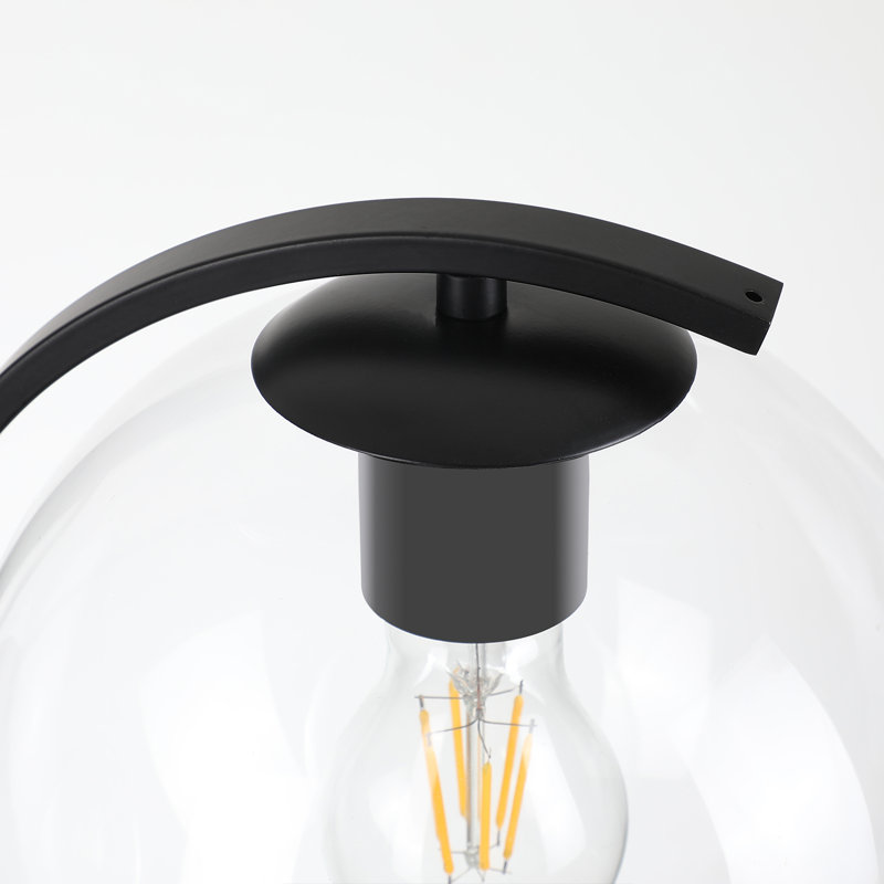 3-Light Adjustable Height Chandelier with Glass Shades