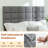 Bed Frame Modern Linen Fabric Upholstered Platform Bed With Headboard-2048310418