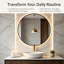 Miroir mural rond doré-644889878