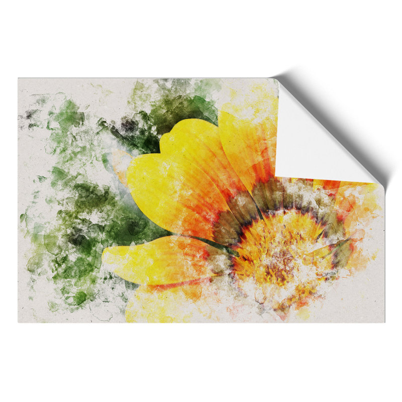 Bright Yellow Flower - No Frame Print, 42cm H x 59cm W x 0.1cm D