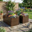 Ensemble de 2 jardin surélevé de 74,6 po x 35,4 po x 25 po, jardinière surélevée en métal, base de drainage ouverte, 8 tiges de renforcement, acier antirouille avec bordure sécuritaire - Assemblage facile pour les légumes, les fleurs et les herbes-129935250