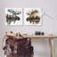 "Woodland Moose Forest Silhouettes", ensemble de 2 toiles murales par LSR Design Studio-1266555843