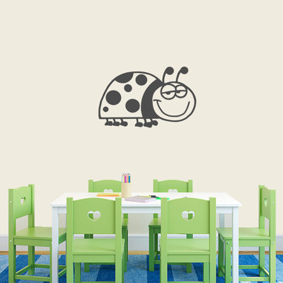 Décalcomanie murale dessin de coccinelle