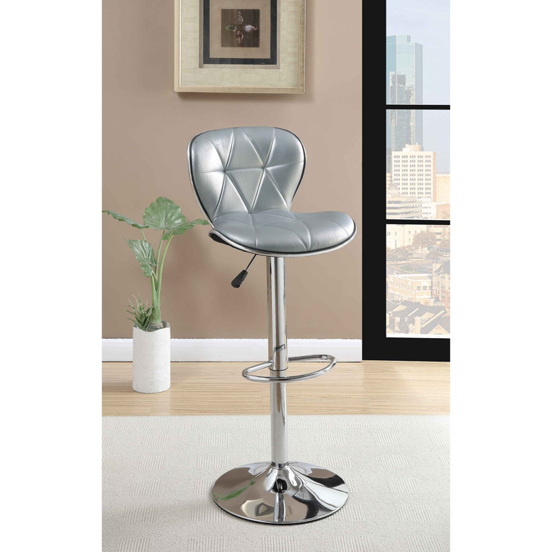 Ensemble de 2 tabourets à hauteur de comptoir en similicuir et en PVC avec hauteur réglable.
