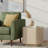 Callen 22 in. Square Tan Solid Wood Accent End Table