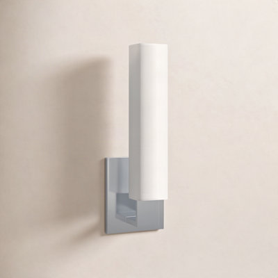 Trenton Single Light Glass Dimmable Armed Sconce