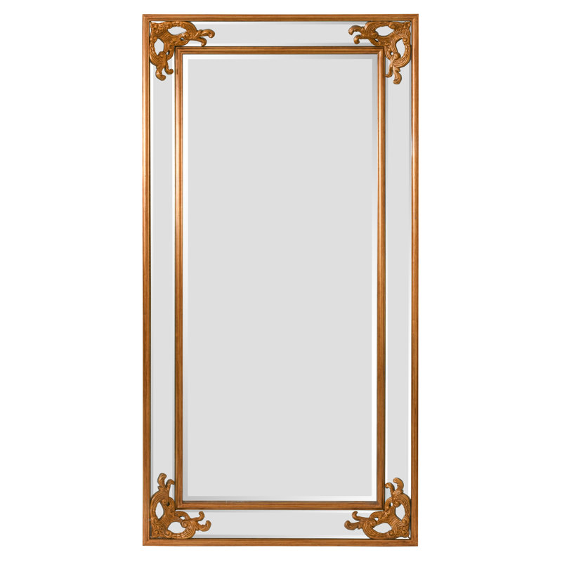 Monte Carlo Gold Rectangular Wood Vertical Mirror