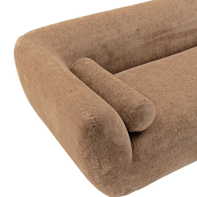 Canapé en chenille Ulka, Marron clair