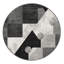 Tapis à motif géométrique doux et moelleux de style moderne et contemporain en gris - reliure grise-1680456477