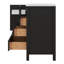 Ensemble de meuble-lavabo 30 po avec lavabo, meuble de rangement pour salle de bain avec porte à fermeture douce, 3 tiroirs et plateau amovible-115165619