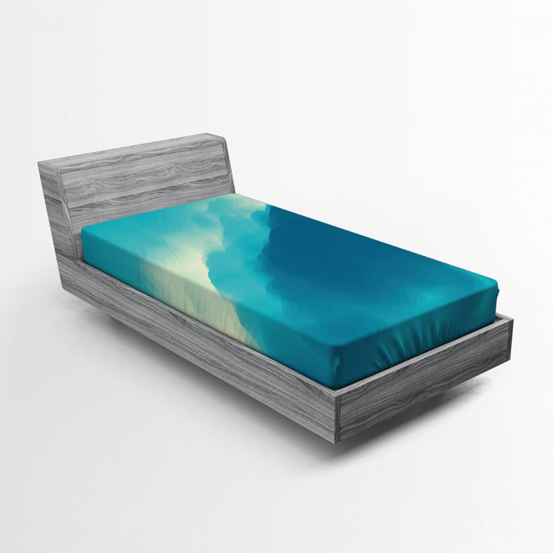 Microfiber Abstract Fitted Sheet, Full Fitted Sheet