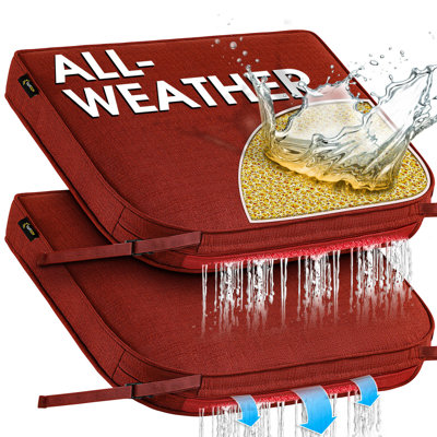 SUNROX All-Weather Outdoor Chair Cushion by Latitude Run