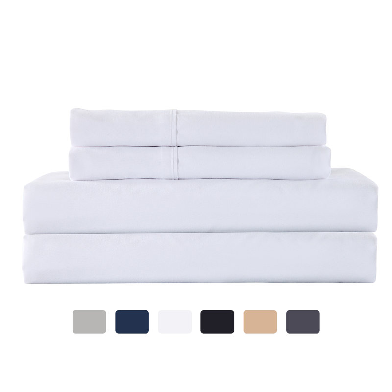 Dayville Microfiber Sheet Set, Queen, White