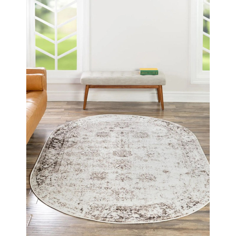 Mangine Indoor Rug, Oval 5'3" x 8'
