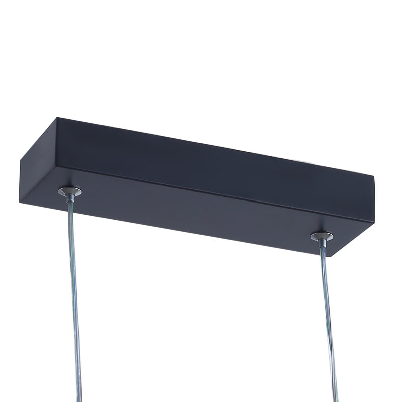Luminaire suspendu géométrique 2 lumières DEL, Noir