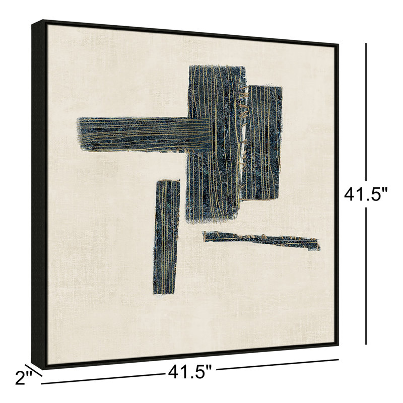Copeland Stiched II Print by, 41.5" H x 41.5" W, Espresso