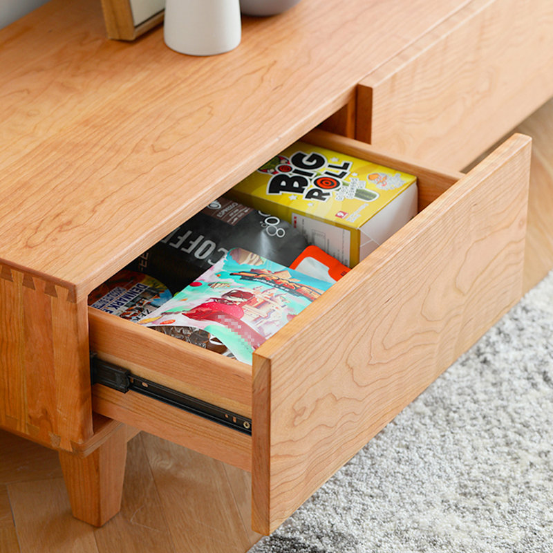Meuble télé moderne et simple en bois massif, 94.49"