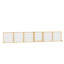 Barrière en bois pour chien, 170 po. Barrière pour animaux pliable pour petits et moyens chiens. 6 avec pieds de support. Bois naturel. Porte de maison fonctionnelle et fiable, escalier robuste et pratique