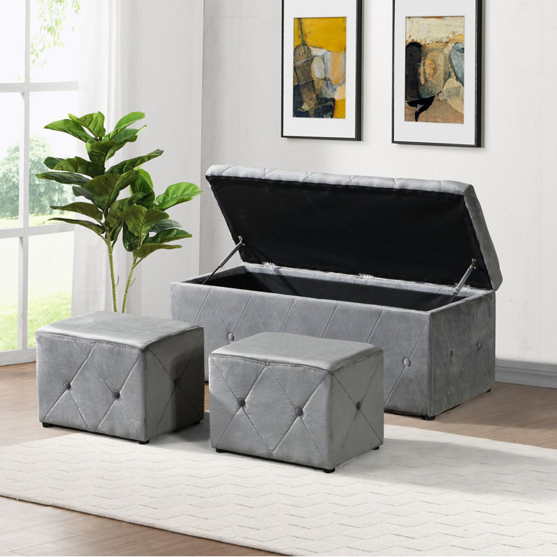 Priamo Velvet Upholstered Storage Bench
