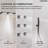 Thermostatic LED Shower System, High-Pressure Rain Shower Head with Body Jet-94427591