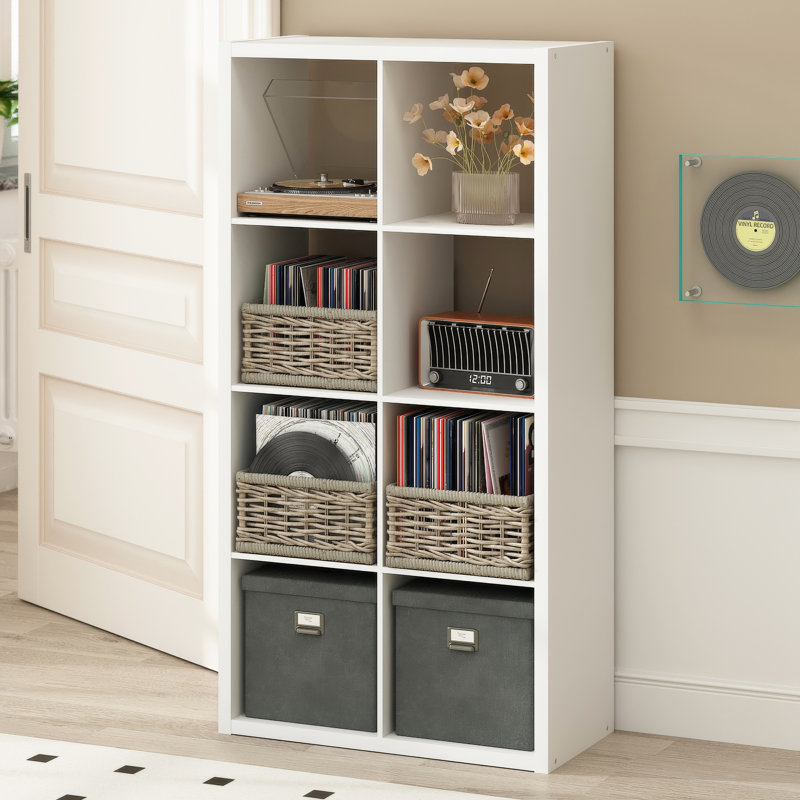 Tanvee 147.09cm H Media Shelves, White