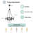 6-light  Dimmable Sputnik Modern Linear Chandelier