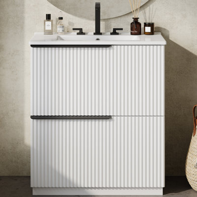 Meuble-lavabo 30 po avec comptoir en céramique