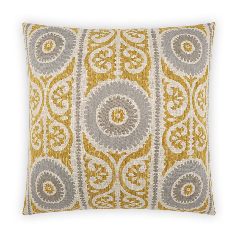 Coussin décoratif Selma, Tournesol, Carré 20 po