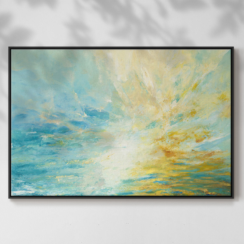 Sparkle and Flow, reproduction d'art sur toile, Noir, H 25 po x l 37 po x P 2 po