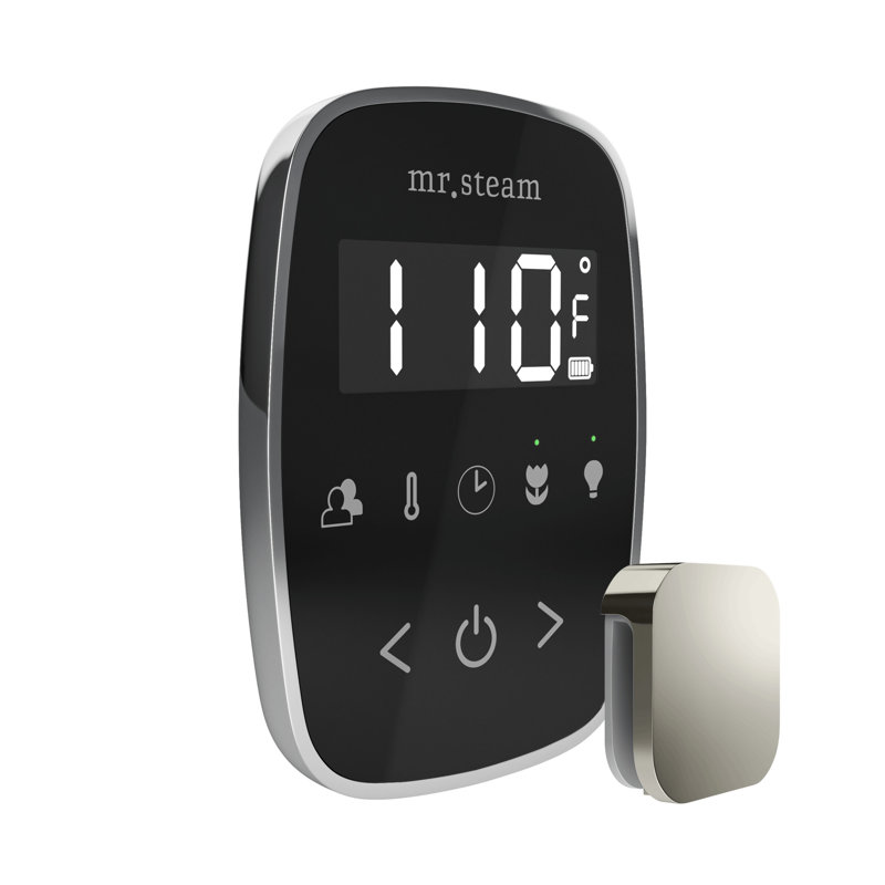 Régulateur de douche à vapeur TempoFlex, Noir / chrome poli