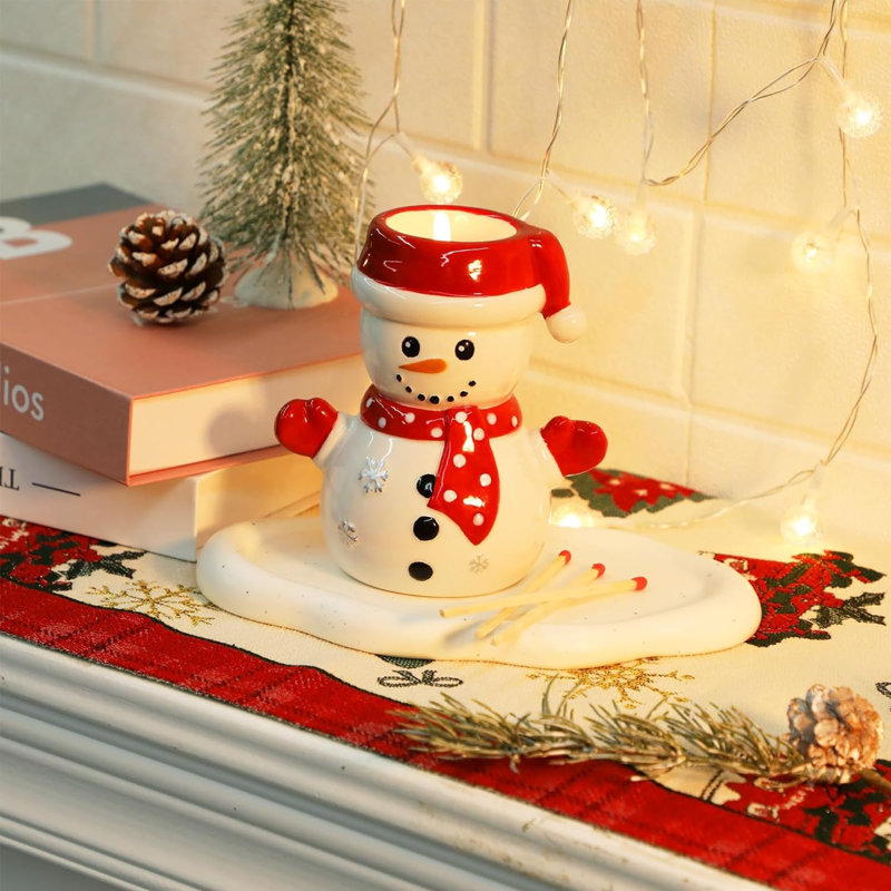 Designer Candle with Ceramic Holder