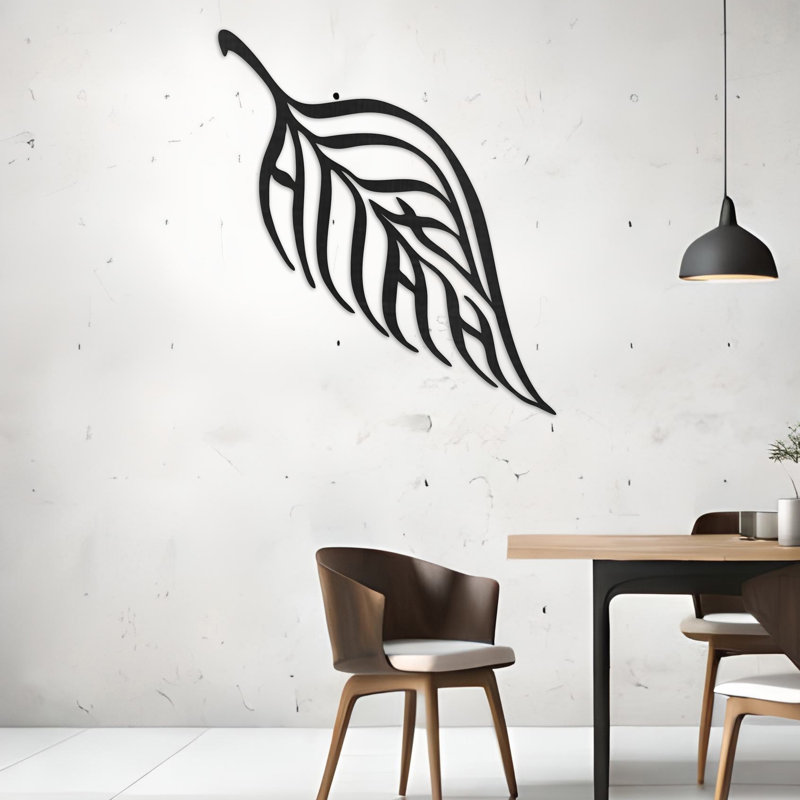 Handmade Wall Decor on ACM, Black, 32" H x 28" W x 0.25" D