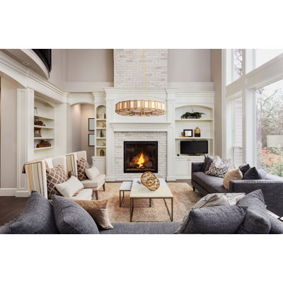 Belmont 8 Light Chandelier in Brass
