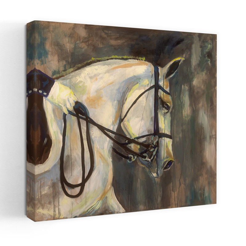 Art contemporain avec dressage contemporain V2 avec animaux, H 18 po x l 18 po