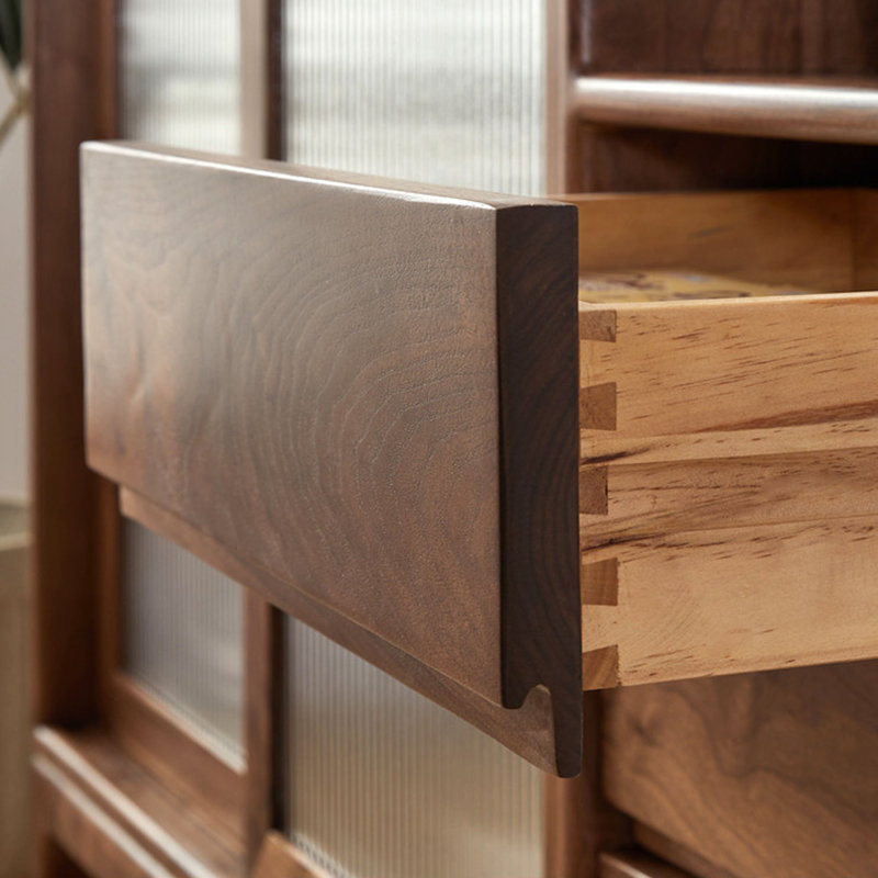 Buffet de rangement multifonctionnel en bois massif, H 32,28 po x l 47,24 po x P 15,74 po