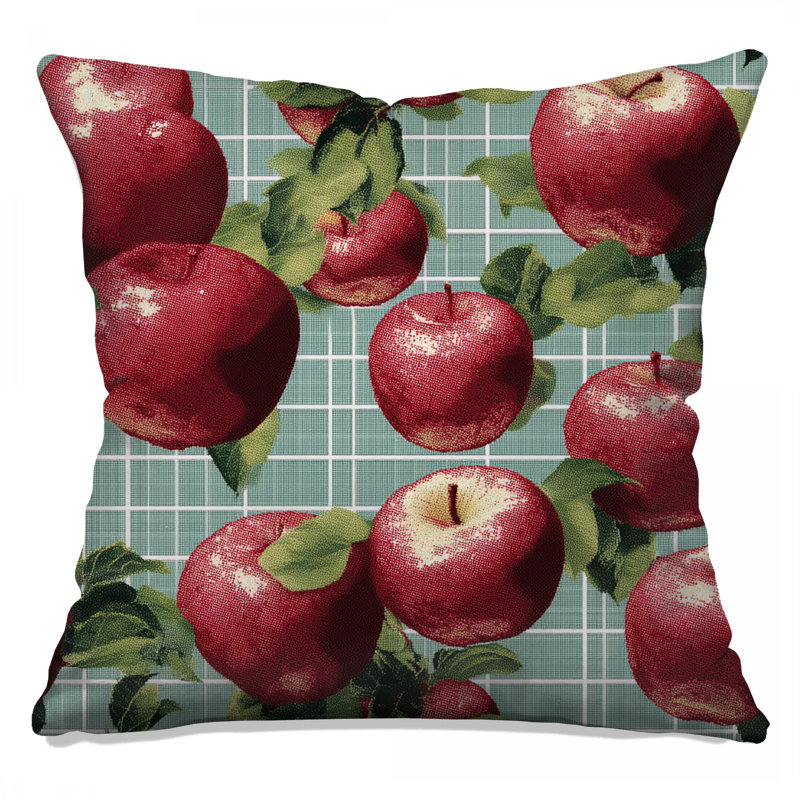 Coussin Red Apples, 26 x 26 inches