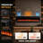 Delph Wall Mounted Electric Fireplace with Timer, Remote Control, Adjustable Flame Color, 700W/1400W-256867863