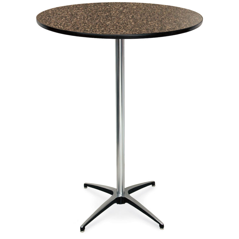 Table ronde ProRent, H 42 po x l 30 po, Granite noir