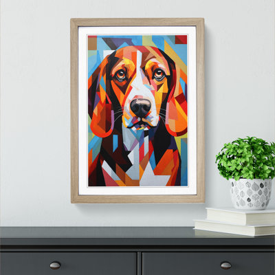 Beagle Constructivism Art - Framed Print