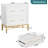 31.49" Modern White & Gold 2-Drawer Lateral File Cabinet