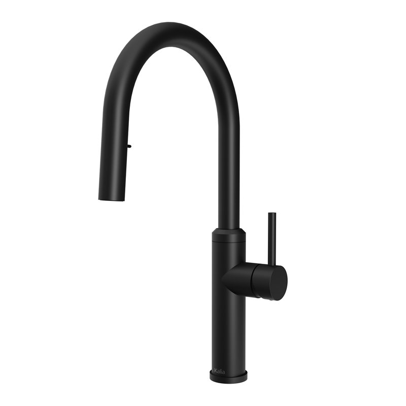 Robinet de cuisine à poignée simple KALIA, douchette double - ENORA Diver, Noir mat