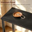 Console de table d'entrée 31,5 pouces avec tablettes de rangement ouvertes à 5 niveaux, canapé mince pour le couloir, le salon, la chambre à coucher, structure en métal noir et panneau de particules