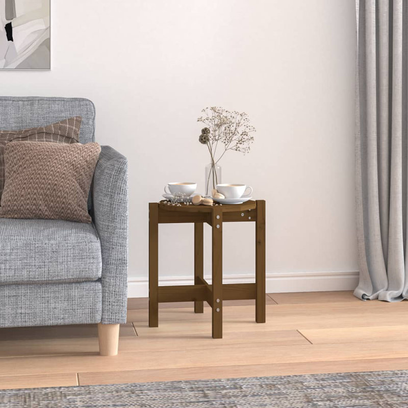 Wrigley Solid Wood Four Leg Coffee Table, Brown, 45cm H x 42.5cm W x 42.5cm D