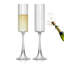 Ensemble de 2 flûtes à champagne côtelées, verres à champagne élégants, cadeaux de mariage