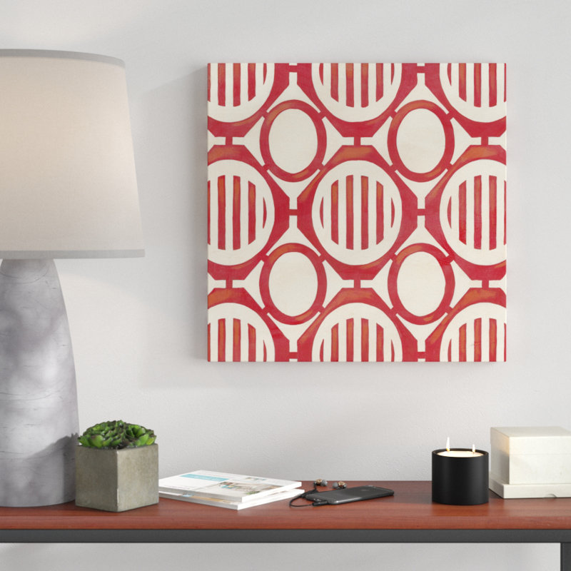 «Retro Blockprint II», impression sur toile, H 20 po x l 20 po