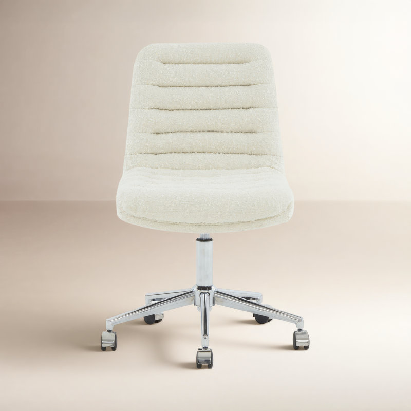 Ashia Boucle Task Chair, Ivory